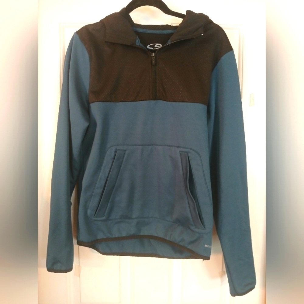 Champion Mens Duo Dry Hoodie Small  Blue Pullover/zip Gym, Jogging, Workout